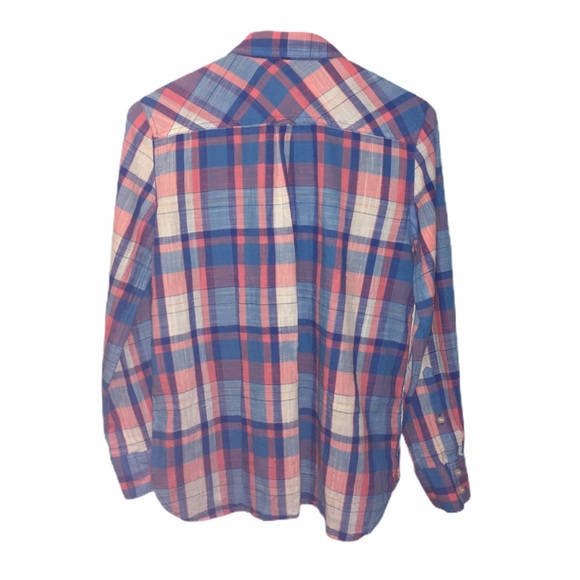 Woman J. Crew Factory Plaid Button Down Shirt SP - Picture 3 of 8
